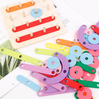 Colorful Wooden Learning Block Toy