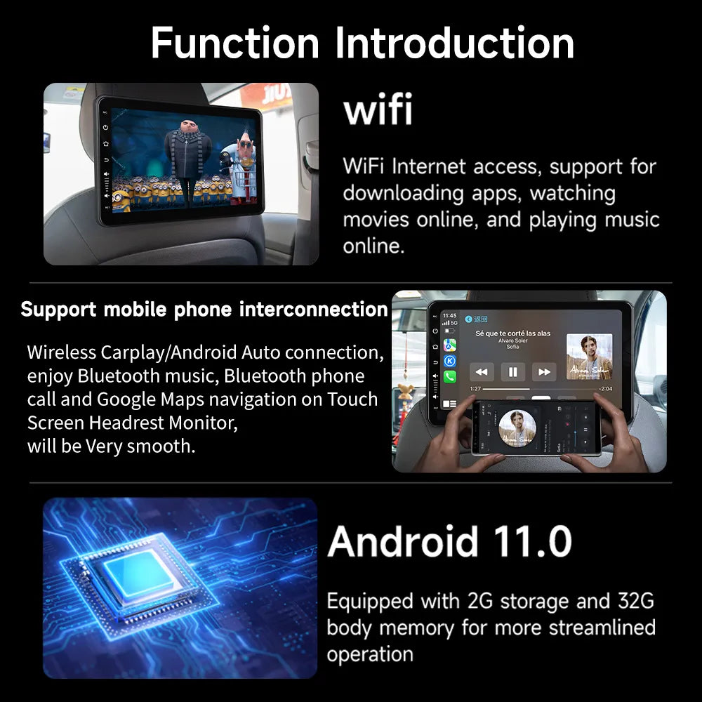 Portable Car Backseat Entertainment Tablet