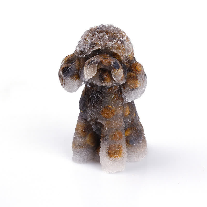 Sparkling Crystal Dog Gemstone Figurine Ornament