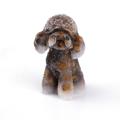 Sparkling Crystal Dog Gemstone Figurine Ornament