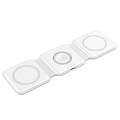 Compact 3-in-1 Portable Wireless Charging Pad