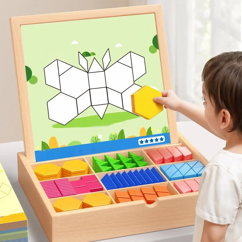 Magnetic Wooden Building Blocks for Kids