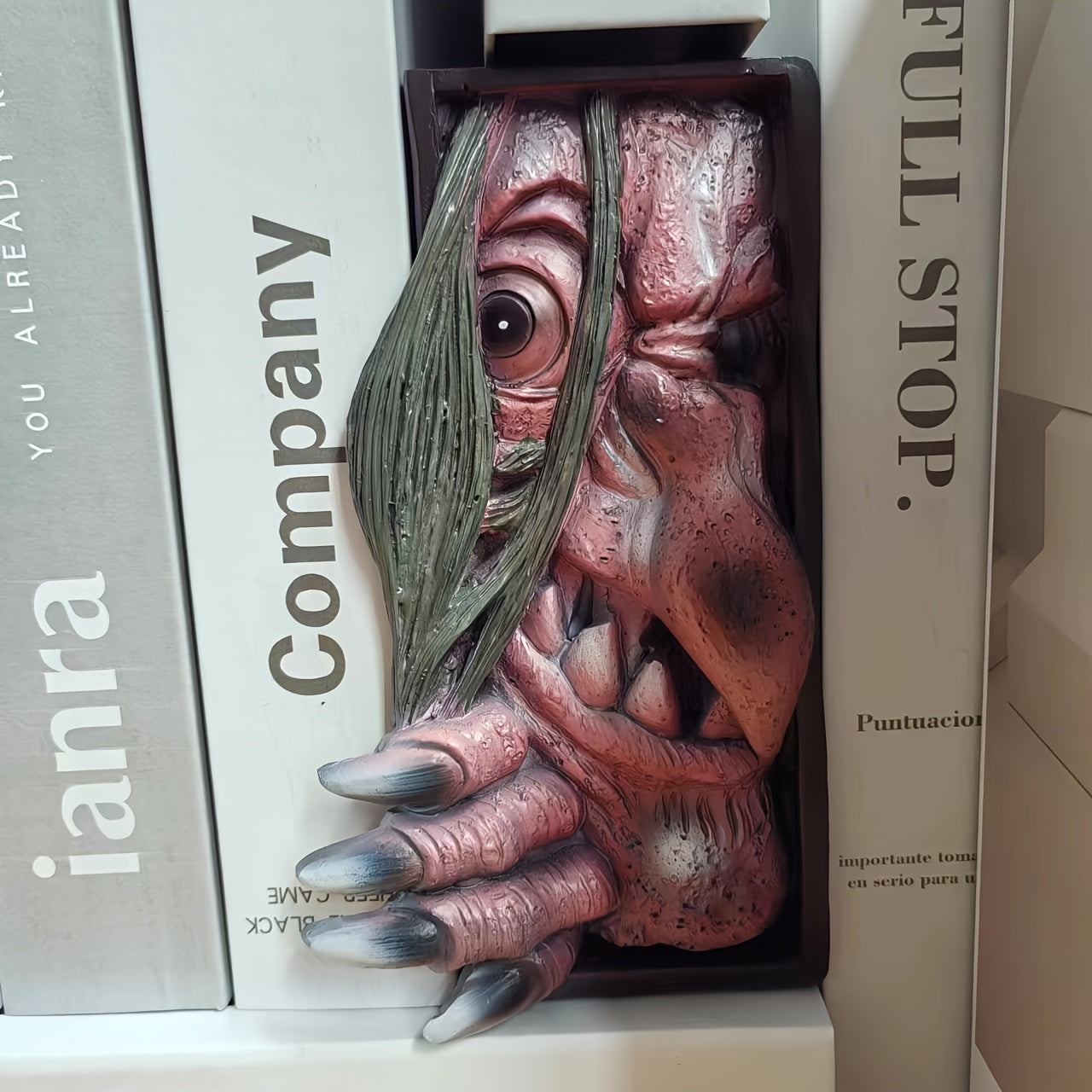 Dark Fantasy - Gothic Monster Bookend in Black Grey