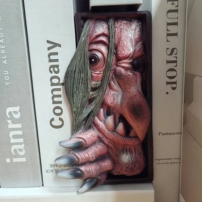 Dark Fantasy - Gothic Monster Bookend in Black Grey
