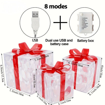 Bright Christmas Gift Boxes Set of 3