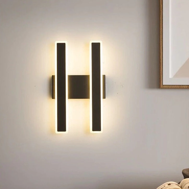 Slim LED Wall Light with Bright Vertical Stripes