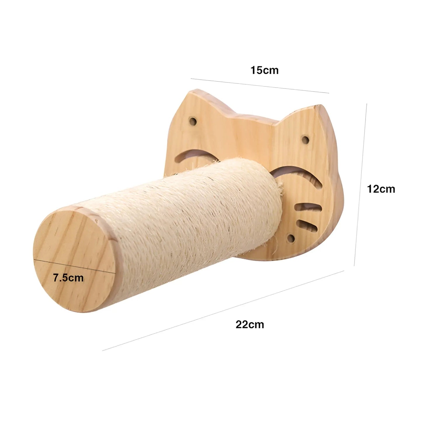 Cat Climbing Wall Shelf with Scratch Post