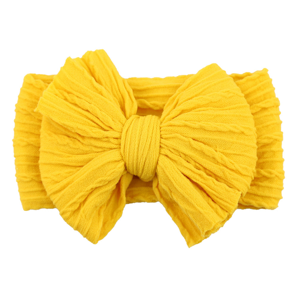 Girls' Soft Nylon Hair Bow Headband