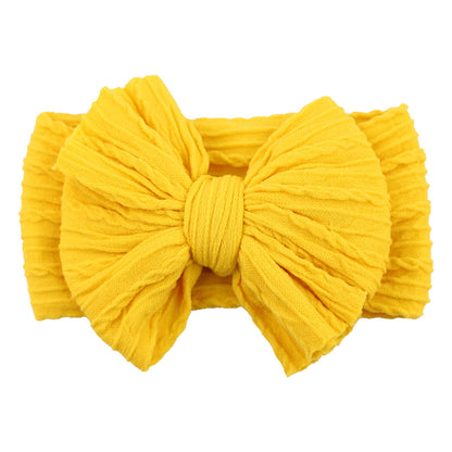Girls' Soft Nylon Hair Bow Headband
