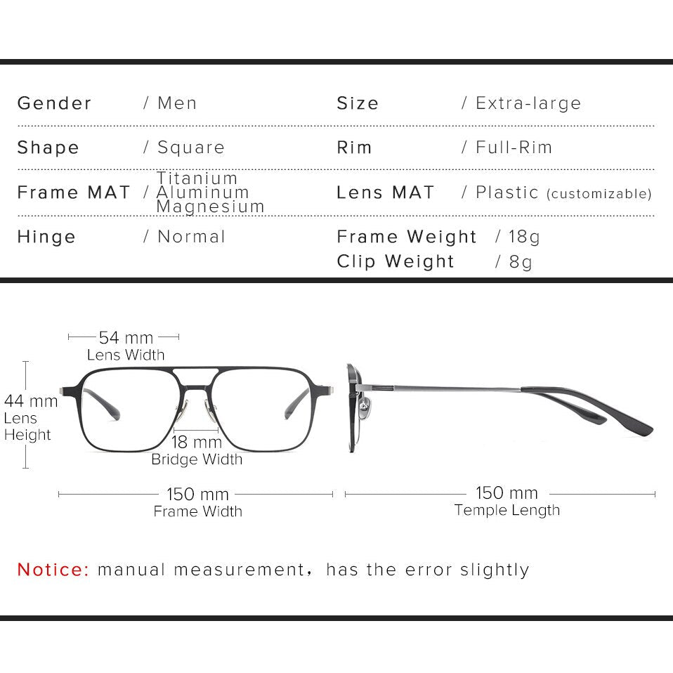Strong Titanium Magnetic Clip On Sunglasses