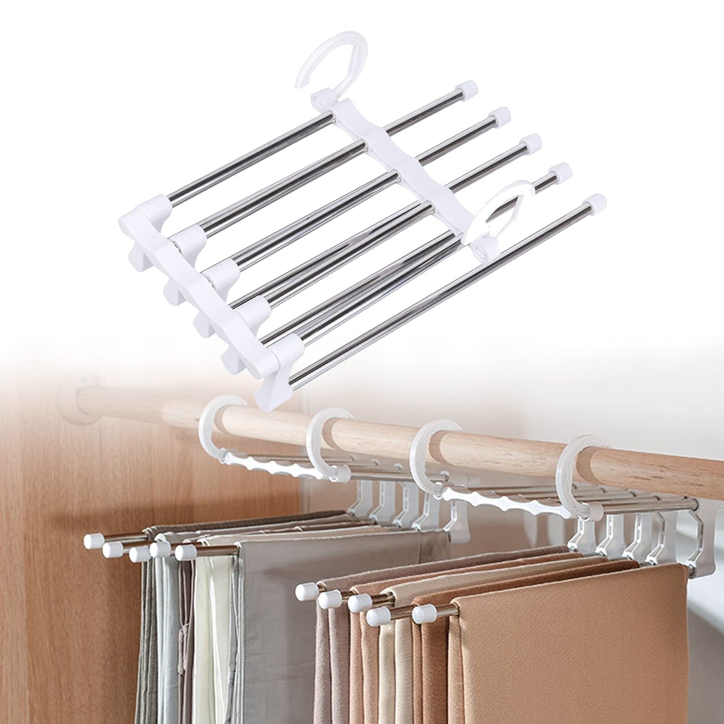 Compact 5-in-1 Multifunctional Storage Rack