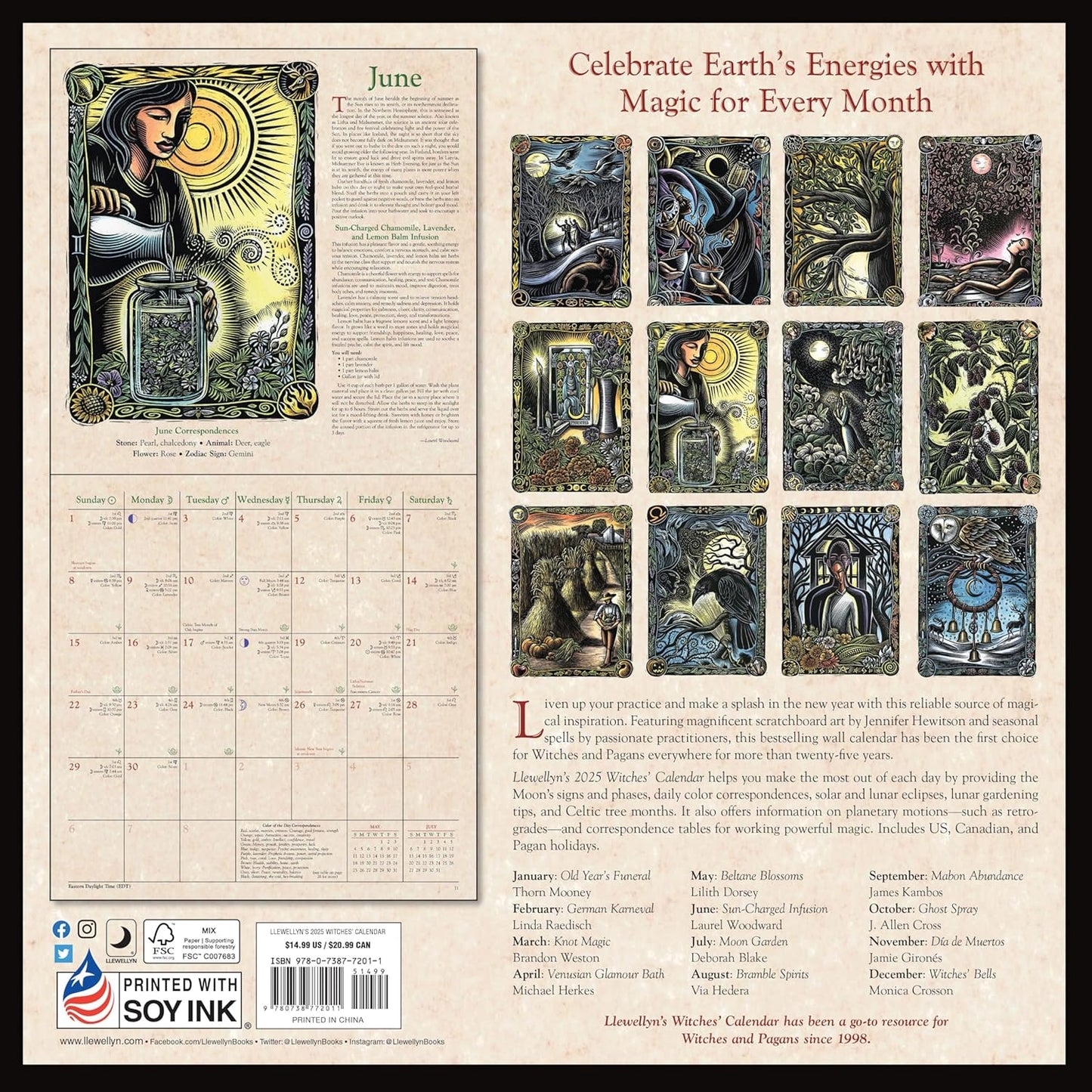 Colorful Monthly Wall Calendar