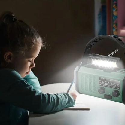 Portable Solar Radio with USB Charger and Flashlight