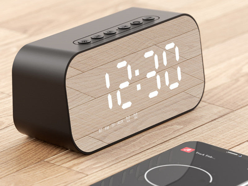 Compact Wireless Bluetooth Speaker Clock Thermometer - Fesara