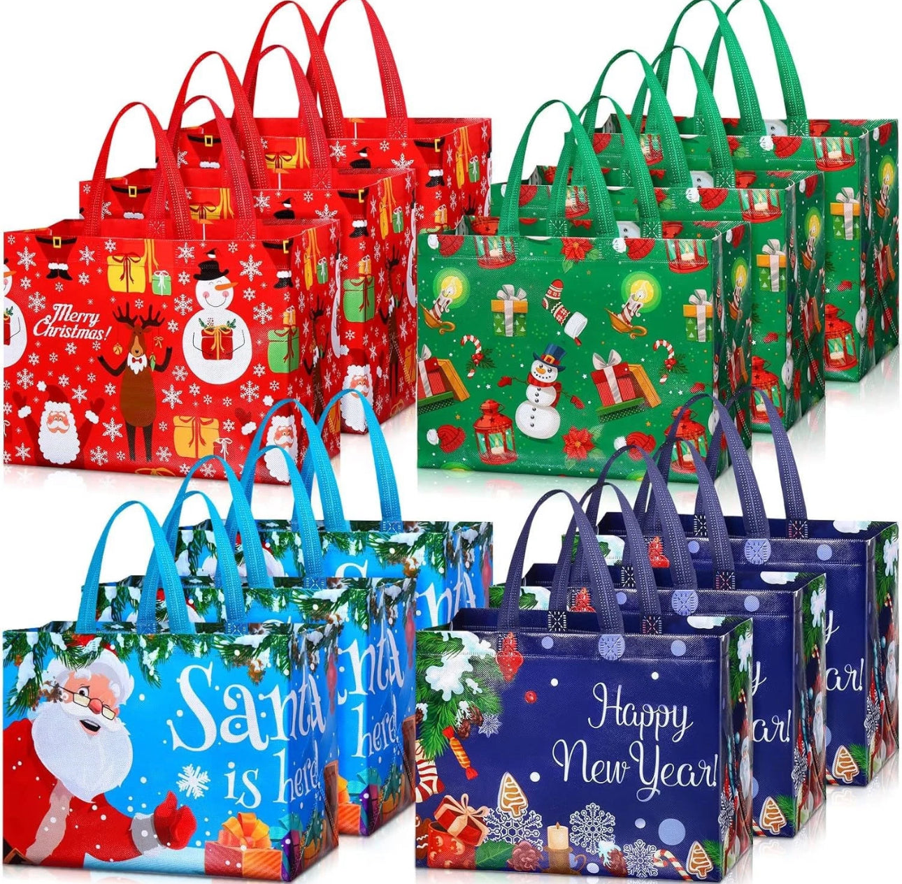 Fesara | 12 Pack Durable Holiday Gift Bags - Fesara