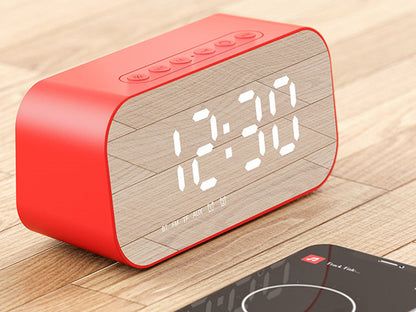 Compact Wireless Bluetooth Speaker Clock Thermometer
