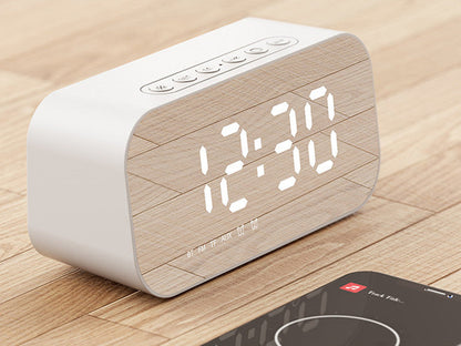 Compact Wireless Bluetooth Speaker Clock Thermometer