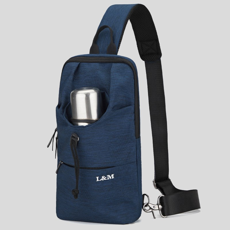 Waterproof Sling Backpack with Bottle Holder for Outdoor Use - Fesara