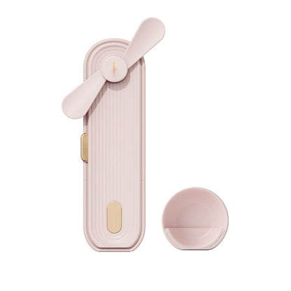 Compact Rechargeable Hand Fan with Power Bank