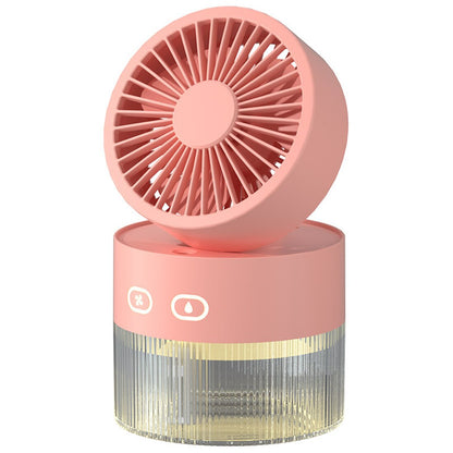 Portable Compact USB Mist Fan with Light