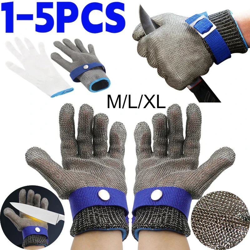 Heavy Duty Metal Mesh Safety Work Gloves