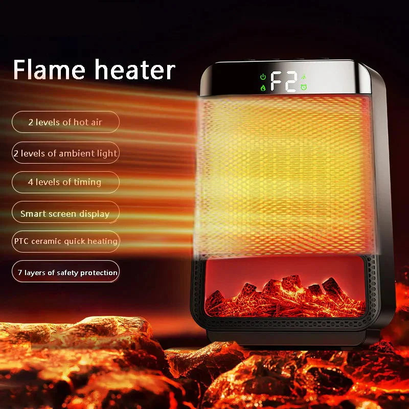 Compact 1500W Electric Space Heater with PTC Fan - Fesara