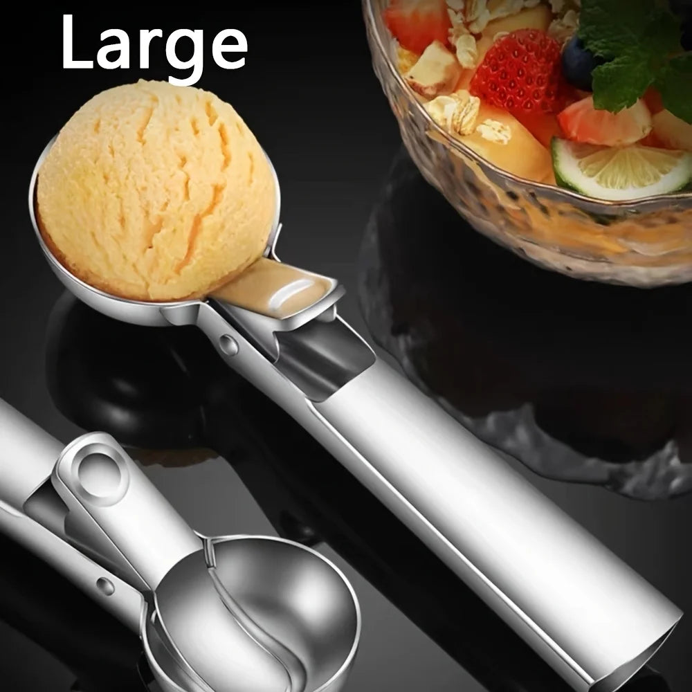 Premium Ice Cream Scoop Stainless Steel Spoon