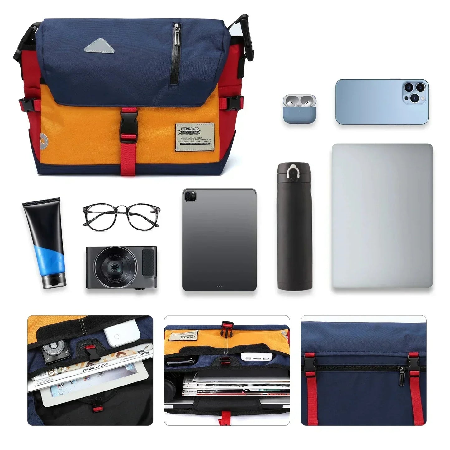 Stylish Waterproof Cross Body Travel Messenger Bag