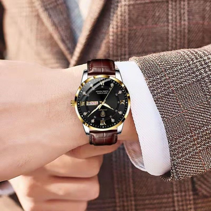 Men's Durable Glow Watch - Stainless Steel Sport Design