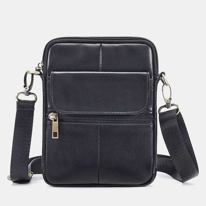 Men's Classic Leather Crossbody Messenger Bag