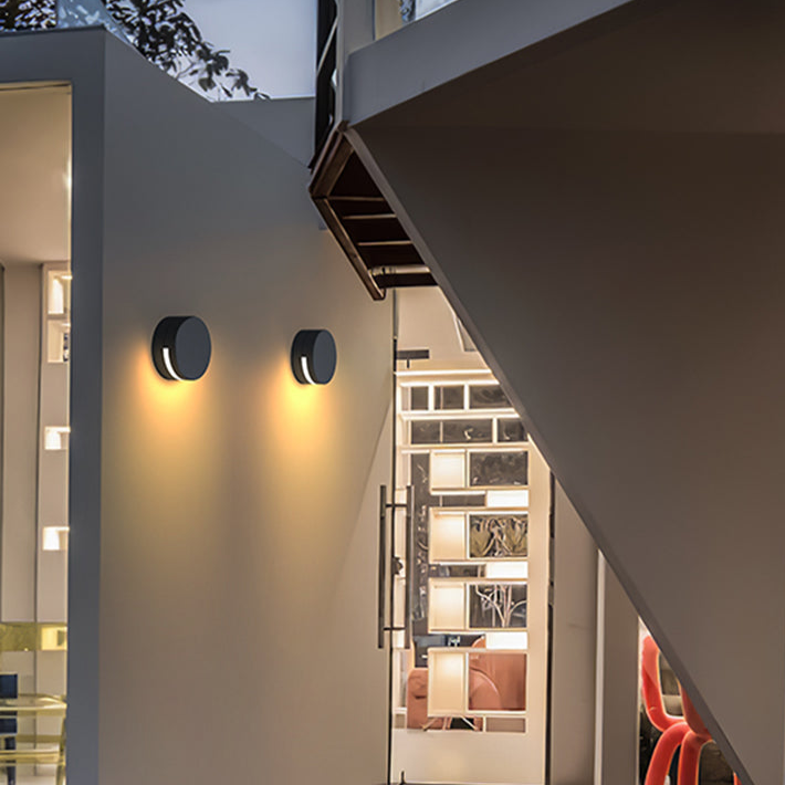 Elegant Round Glass Outdoor Wall Lamp - IP65 Waterproof Exterior Wall Lights-5