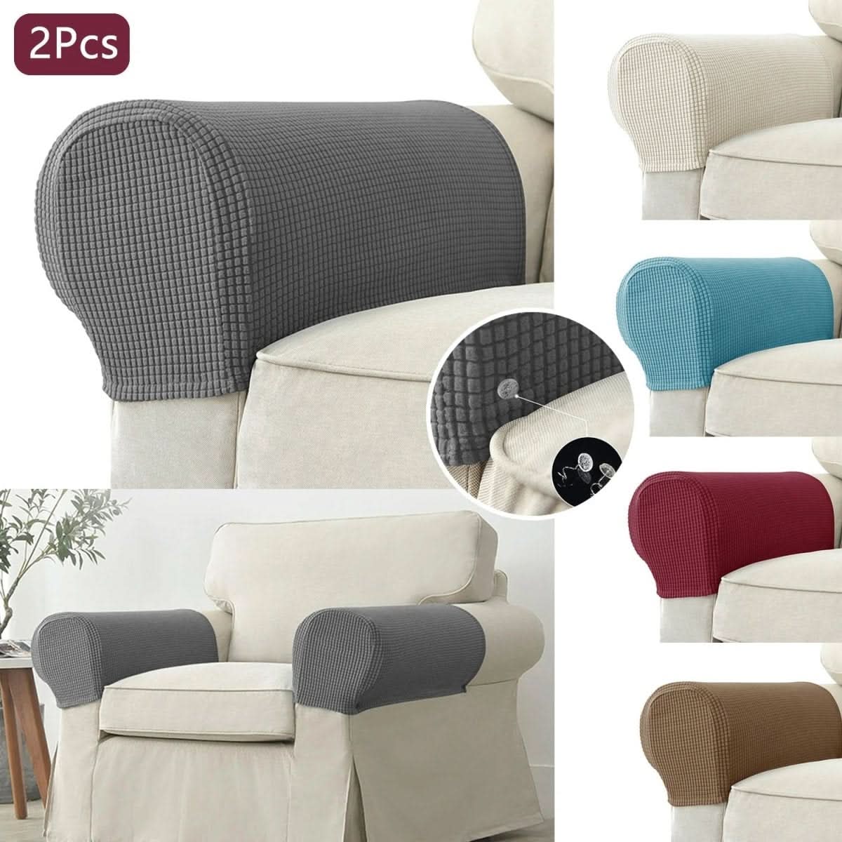 Waterproof Armchair Covers with Woven Pattern