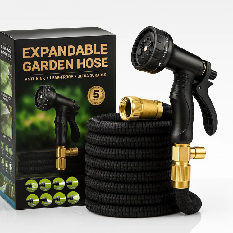 Flexible Water Hose with 8 Spray Settings Durable & Kink Free - Fesara