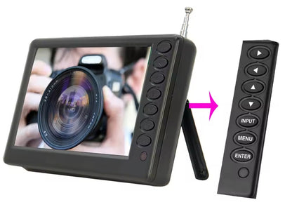 Compact Rechargeable 9 LED Portable TV - Fesara