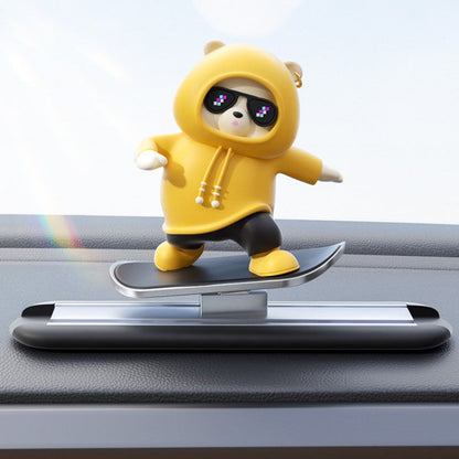 Fun Car Bear Figurine Dashboard Decoration