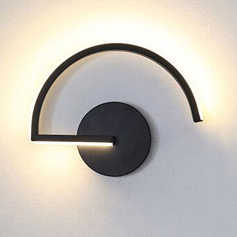 Slimline Curved Metal Wall Light - Fesara