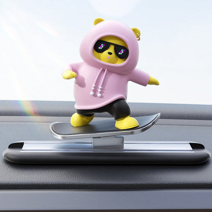 Fun Car Bear Figurine Dashboard Decoration