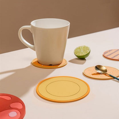 Fun Burger Shaped Thermal Coaster Set