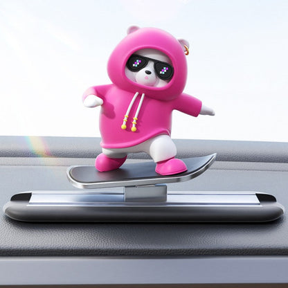 Fun Car Bear Figurine Dashboard Decoration