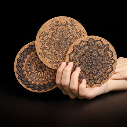 Colorful Protective Cork Coasters Set of 4