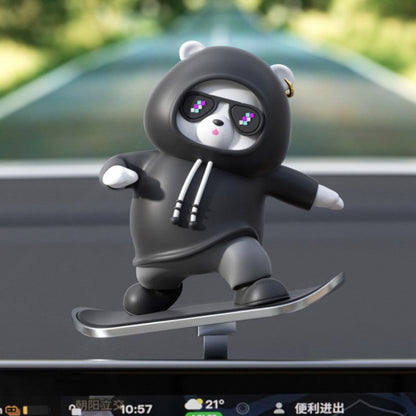 Fun Car Bear Figurine Dashboard Decoration