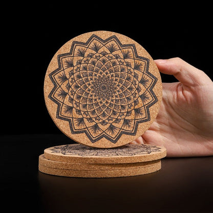 Colorful Protective Cork Coasters Set of 4