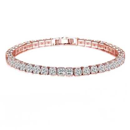 Luxurious Shining Silver Ladies Tennis Bracelet