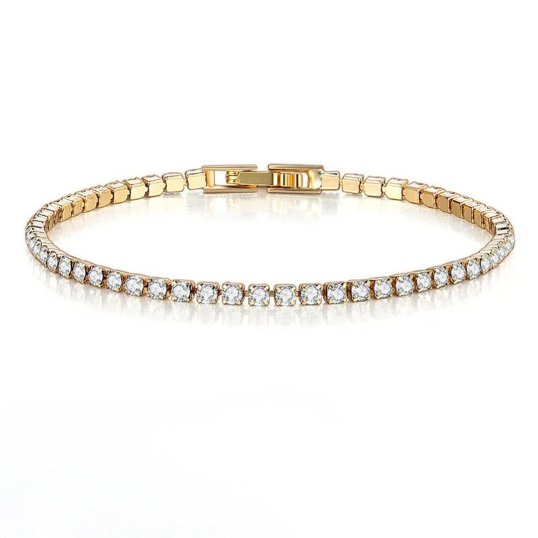 Luxurious Shining Silver Ladies Tennis Bracelet