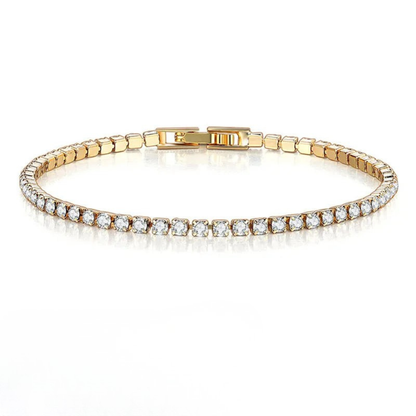 Luxurious Shining Silver Ladies Tennis Bracelet
