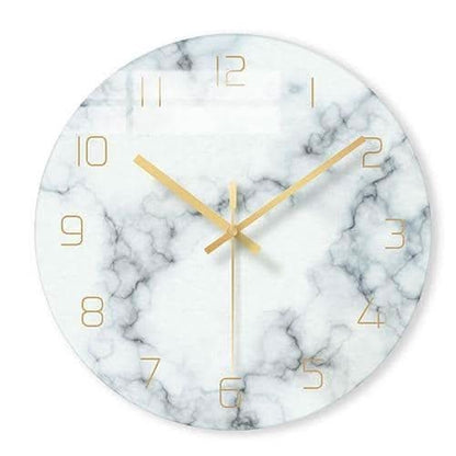 Classic Marble Effect Wall Clock - Fesara