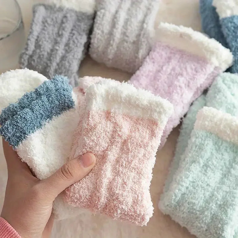 Warm Fleece Lined Winter Socks 5 Pack