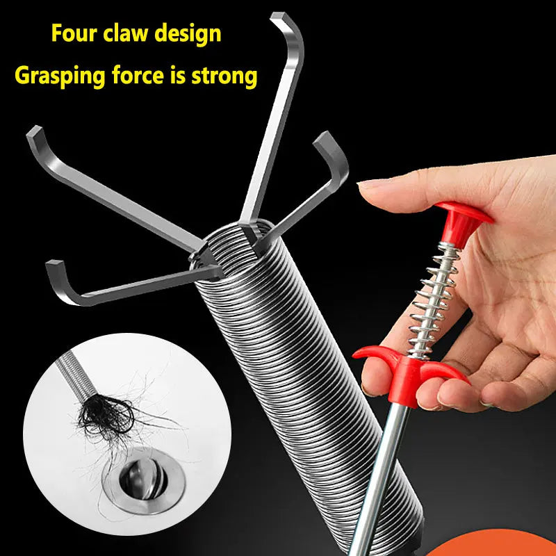 Easy Use 4-Claw Drain Cleaner Tool