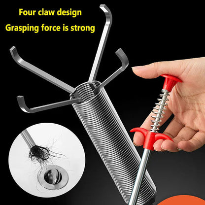 Easy Use 4-Claw Drain Cleaner Tool