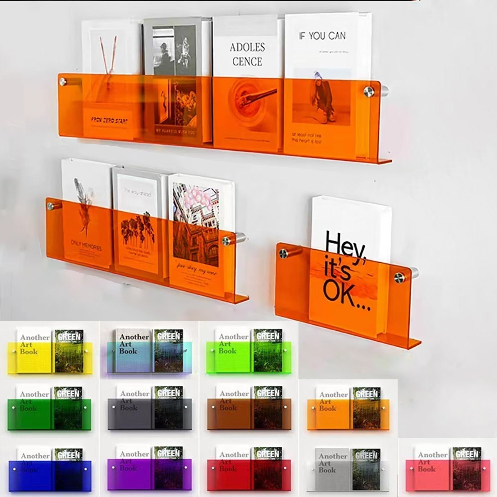 AcrylicAura | Stylish Eco-Friendly Wall Mounted Magazine Holder 3